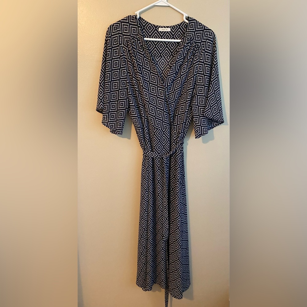 Pleione Geometric Wrap Dress